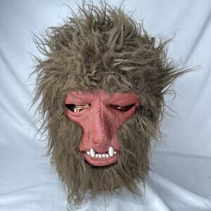 Vintage FUN WORLD Wolfman Werewolf Adult Halloween Mask Classic Monster *BLEMISH